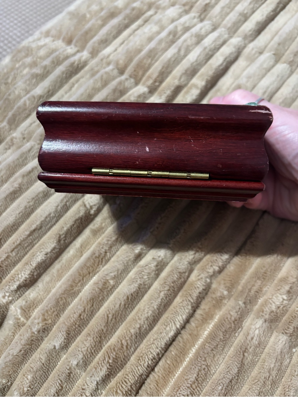 Heart Glass Top Wood Jewelry Box - Brown - Picture 7 of 7
